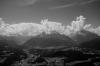Schwarzweiß Panorama Watzmann
