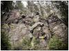 Felsen am schwarzen Regen